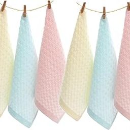 Uber World Women's Cotton Towel Set Pack of 6 (Multicolor, 28x28 cm)-12