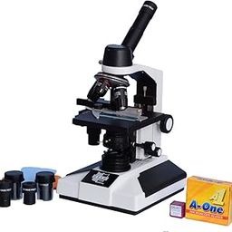 ESAW IM-01 Monocular Student Compound Microscope With Semi Plan Achro Objectives, LED Illumination With Kit (50 Blank Slides+ Cover Slips+ Dust Cover)-21