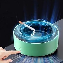 Smokeless Ashtray for Cigarettes Indoor, 2-in-1 With Air Purifier Multifunctional Smokeless Ashtray Home Ashtrays Portable Ash Tray Self Extinguishing for Cars Indoor Office-32