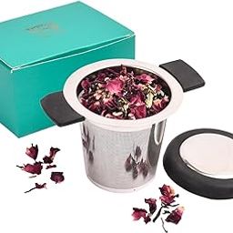 OH CHA - Classic Tea Infuser Strainer Stainless Steel | Tea Strainers for Loose Leaf Tea | Tea Filter Steeper for Regular use | Used as Green Tea Infuser, Black Tea | Tea Maker with Extra Fine Mesh-14