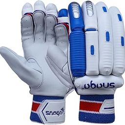 Snaga Players Cricket Batting Gloves, White Blue and (Men)-image-39