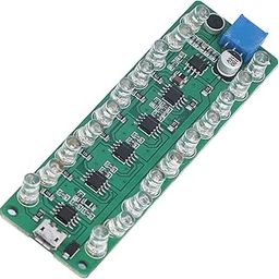 BAZPUR MART® LED Display, LED Indicates Melody Light Reverse Connection LED VU Meter for Test Sound Level for Prevent Reverse Polarity of The Power Supply'$-11