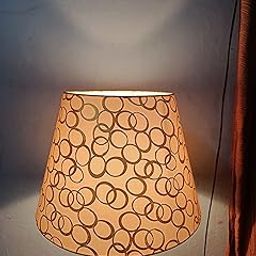 Vk Lampshade Industry, Lamp Shade Antique Golden Ring design for Table and Floor Lamps (13.5x10x8.5) IN Suitable Bedroom , Study room, Living room Home Decor & Decoration, (VK56)-image-69