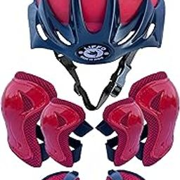 Liffo® Protective Set Guard Protection kit for Skating, Cycling & Skateboarding for Kids Age 6-17Years with Knee, Elbow and Wrist Guards (Red) REPPH (Medium)-15