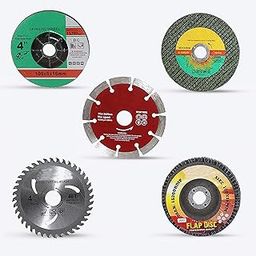 Hillgrove HGACC1M1 5Pcs(1Pcs Each) Metal Cutting, Wood Cutting, Tile Cutting, Grinding Wheel, Flap Disk Angle Grinder Wheels (100 mm Wheel Diameter)-image-35