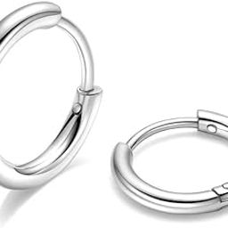 316L Surgical Stainless Steel Huggie Hoop Earrings 6Mm 8Mm 10Mm 11Mm 12Mm 14Mm Hypoallergenic Earrings Hoop Cartilage Helix Lobes Hinged Sleeper Earrings For Men Women Girls-image-95
