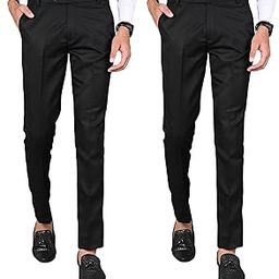 Formal Pants for Men | Men's Slim fit Formal Pant Combo | Non Stretchable Trouser | Office wear Trousers-image-42