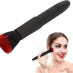 MotiBaMakeup Brush with 10 Gears Vibration Frequency Soft Natural Hair, Black, Cosmetic Brush-42