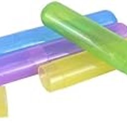 Afrodite Plastic Travel Toothbrush Case Holder,Breathable Portable Container,Clear Holder For Home Trip Camping Traveling Kit Kids & Adult Covers-Multicolor-image-82