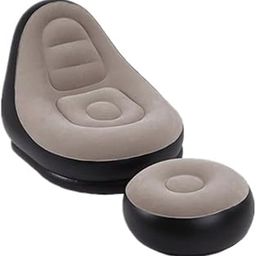 Happy2Buy Inflatable Chair with Household Air Pumper Air Sofa (Beige) 3 Mins Quick Self-Inflation| Inflatable Chair Sofa for Home Portable Camping Travel-(Beige)-image-22