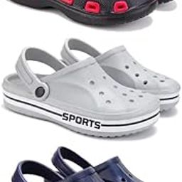 Lightweight Classic Clogs || Sandals with Slider Adjustable Back Strap for Men-Combo(3)-3017-3067-3069-7 Blue(COMBO(3)-3017-3067-3069-7_BZ)-picture-30