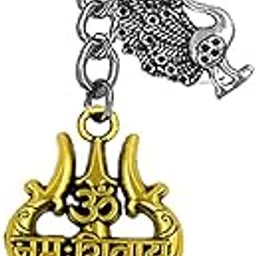 afh Om Namah Shivay Lord Mahadev Trishul Damaru keychain for Men and Women-picture-25