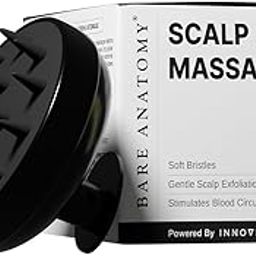 Bare Anatomy Hair Scalp Massager Brush for Men & Women | Soft Silicon Bristles for Scalp Exfoliation Treatment | Suitable for All Hair & Scalp Types-image-76
