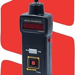 HTM-590 Contact Type Digital Tachometer - LED Red Display, Ideal for Industrial Applications, Accurate and Easy-to-Use RPM, Memory Recall, Best Battery Life, Low Battery Indicator, 1-sec Sampling Rate-4