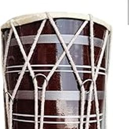 Kids Musical Dholak Drum, 8 inch, Brown-image-19