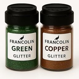 Francolin Glitter | Green & Copper | Resin Art | Glitter – Shimmer for Epoxy, Tumblers, Slime & Nail Art – Cosmetic Grade – 75g*2-image-64