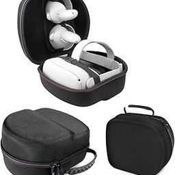 TMG Hard Travel Case Compatible for Oculus Quest 2/Oculus Quest VR Gaming Headset and Controllers Accessories Protective Bag (Black)-14