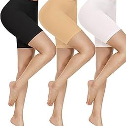 Women 3 Pack Seamless Slip Shorts for Under Dress Smooth Boyshorts for Yoga/Bike/Workout Shapewear Shorts-image-48