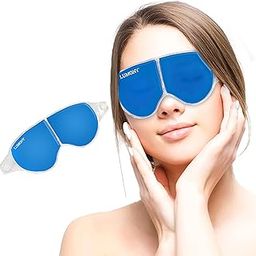 Eye Mask With Cooling Gel Eye Mask For Dark Circles,Dry Eyes, Cooling Eyes, Pain Relief, Redness, Eye Patches Eye Cooling Gel Pads For Eye Relaxing Mask Gel Eyes Pack Eye Mask For Sleeping With Cooling Gel For Women And Men Gel-(Blue)-51