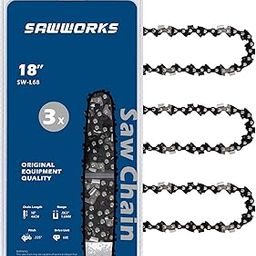 SawWorks 3-Pack 18 Inch Chainsaw Chain SW-L68, 325" Pitch - .063" Gauge - 68 Drive Links-image-73