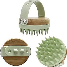 LIKE 2 STORE bamboo scalp massager shampoo brush with soft silicone bristles for anti-dandruff, hair massager, exfoliating, cleaning, excess oil, manual head scrubber all types hair shower scrub-image-76