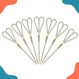 Prakritii Cultivating Green 6" Inch Fancy Heart Shape Bamboo Skewers | Pack of 100 | Biodegradable, Compostable, Natural Bamboo | Ideal for Fruit,Barbecue, Grilling,BBQ Skewers | 100% Eco-Friendly-image-28