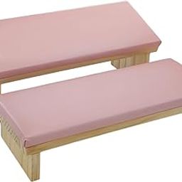 LOSA 2 Pieces Nail Arm Rest Non Slip Manicure Hand Pillow for Foot Hands Spa Salon Pink-image-42