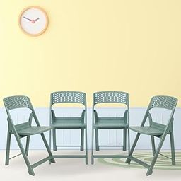 ITALICA Phoenix Folding Chair/Space Saving Chairs/Folding Chair for Balcony, Garden, Patio/Indoor & Outdoor/Sturdy & Durable Chair for Comfortable Seating (Teal Green, Set of 4 Chairs)-picture-25