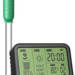 SMILEDRIVE® Soil ph Monitor-4 in 1 Wireless Soil Moisture Sensor for Plants measures moisture, ambient light, temperature and time-18
