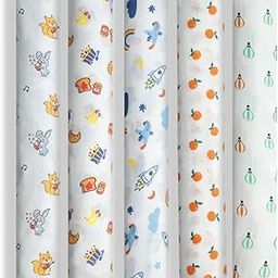 ORANGE SUGAR Swaddle for New Born Baby | Set of 5 | 100% Soft Cotton, Muslin Cloth for New Born Baby, Baby Swaddle Wrap - Jungle Jingles, Breakfast, Starry, Sweet Oranges, Balloon Ride-image-55