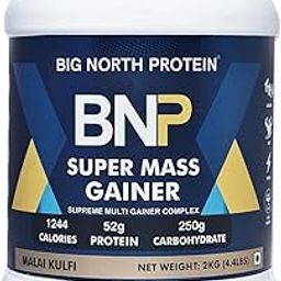 BNP Super Mass Gainer | 2kg Malai Kulfi | 1244 Calories, 52g Protein, 250g Carbs | Muscle Growth & Weight Gain Supplement-image-85