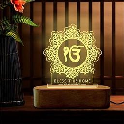 ZOCI VOCI God Lamps - Spread Tranquility with These Engraved God Photo Frame with Light, God Idols, God Statue for Pooja Room & Home Decor | Diwali Gifts, Corporate Gifts (Ik Onkar)-image-43