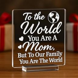 Gifzy Gifts for Mom - Delicate Mother Birthday Gifts from Daughter Son - Engraved Acrylic Block 5 X 5 inch - Mothers Day Christmas Birthday Gift for Mom, Ideas-image-16