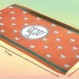 Top Selling Bharatiya Janata Party ? BJP Flag Design Scarf/Stole - BJP Flaunt Unisex Dupatta - Roto Fatka in 100% Stain- Resistant Polyester Stole ? 7 Feet Size.-image-43