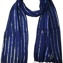 Women And Girl's Fancy Viscose Lurex Scarf, Stoles-image-13