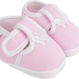 0 To 6 Months Baby Boys & Girls Cotton Butterfly Hook & Loop Baby Booties-image-1