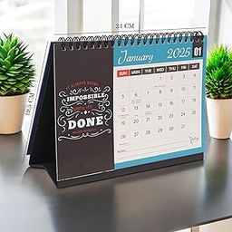 Thinkcrafts 2025 Desk Calendar |6”x 8" Portrait | Highlight Special Days by Inserting-14
