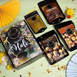 Wrapped up Love Holi Hamper (2 flavoured Foxnuts, 1 Jowar Puffs, 1 Thandai Pack)-image-87