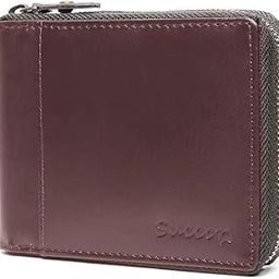Zipper-Wallets-for-Women-Mens-Small-Purse-Leather-Genuine-RFID-Wallets-Mini-Card-Holder-Money-Wallet-9-Card-Slot-Brown-26