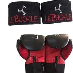 Le Buckle Boxing Gloves (12 oz) and Handwraps Set-image-6
