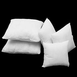 JDX Microfiber Cushion Filler Set of 5 (12x12 inches, Plain White)-11