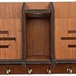 My Dream Carts Wooden Key Holder for Home MDF Wood Wall Mounted Designer Key Holders for Wall Decor Keys Hanger Stylish Mobile Stand Key Organizer for Home Decor and Office Decor Keychain Hanger-picture-20