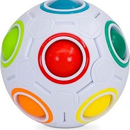 Cubelelo Drift Rainbow Ball Puzzle | Compact, Multicolor Sphere (Fidget Toy) | Portable Brain Teaser for Kids & Adults | Stress Relief & Fun On-The-Go Puzzle-16