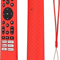 RAYA Silicone TV Remote Case Cover Compatible with Hisense TV Remote VU GLOLED TV Remote Cover [Remote NOT Included] (Red)-image-73