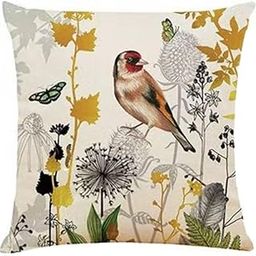 MYADDICTION Decorative Cushion Rustic Handcraft Linen Square Pillows for Office Home Sofa C-image-42