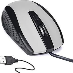 YAKAAWA 1423 Wired Mouse for Laptop and Desktop Computer PC with Faster Response Time (Silver)-10
