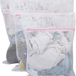Topinon Mesh Laundry Bags for Delicates – Set of 3 | Durable, Zippered Washing Bags for Clothes, Lingerie, Sweaters & Baby Items | Protects Fabrics, Prevents Tangling (White, 3-Pack)-image-41