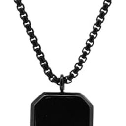 Men's Jewellery Black Chain For Men Boys Geometric Stainless Steel Black Silver Gold Locket Pendant Necklace Chain For Men Boys Anniversary Gift For Husband Gift Chains-103-image-73