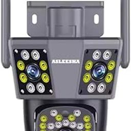 Asleesha 12MP Three Screen Camera External IP WiFi Camera PTZ, Color Night Vision Motion Detection PTZ Waterproof, V380 APP-image-32