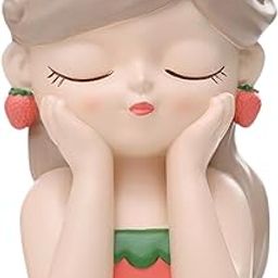 ATORSE Bust Vase Sculpture with Drainage Hole Planter for Kitchen Greenhouse Indoor 13cmx13cmx17.5cm-image-87